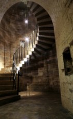 Historic spiral staircase at Camden Fort