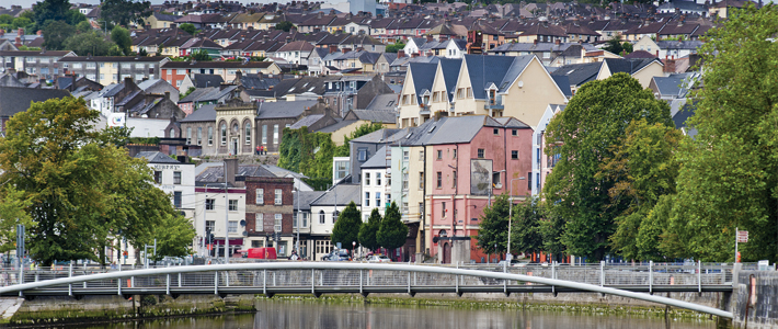 Cork City along the River Lee